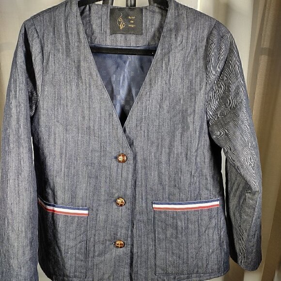 Salon De Magni Jackets & Blazers - Salon De Magni Blue Blazer (Denim) Jacket See Pictures For Size Estimate